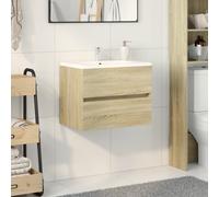 vidaXL Mobile Lavabo Rovere Sonoma 60x38,5x45 cm in Legno Multistrato