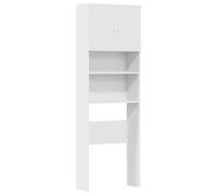vidaXL Mobile Lavatrice Bianco 64x24x190 cm in Legno Multistrato, mobiletto per Lavatrice, Armadio Lavanderia, mobiletto per Il Bagno