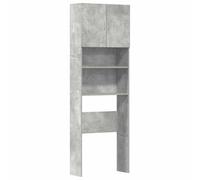 vidaXL Mobile Lavatrice Grigio Cemento 64x24x190 cm Legno Multistrato, mobiletto per Lavatrice, Armadio Lavanderia, mobiletto per Il Bagno