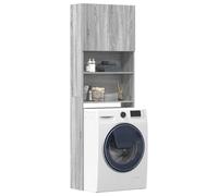 vidaXL Mobile Lavatrice Grigio Sonoma 64x24x190 cm Legno Multistrato, mobiletto per lavatrice, armadio lavanderia, mobiletto per il bagno