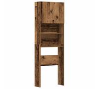 vidaXL Mobile Lavatrice Legno Antico 64x24x190 cm in Legno Multistrato, mobiletto per Lavatrice, Armadio Lavanderia, mobiletto per Il Bagno