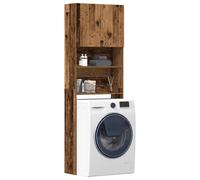 vidaXL Mobile Lavatrice Legno Antico 64x24x190 cm in Legno Multistrato, mobiletto per Lavatrice, Armadio Lavanderia, mobiletto per Il Bagno