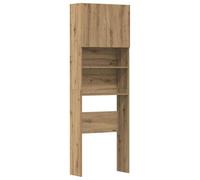 vidaXL Mobile Lavatrice Rovere Artigianale 64x24x190 cm in Truciolato, mobiletto per Lavatrice, Armadio Lavanderia, mobiletto per Il Bagno