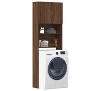 vidaXL Mobile Lavatrice Rovere Marrone 64x24x190 cm Legno Multistrato, mobiletto per Lavatrice, Armadio Lavanderia, mobiletto per Il Bagno