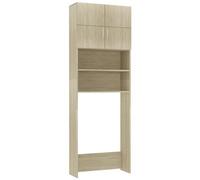 Mobile Per Lavatrice Rovere Sonoma 64x25,5x190 Cm In Truciolato