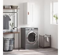 vidaXL Mobile Parete Bianco Lucido 34,5x34x90 cm in Legno Multistrato