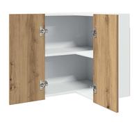 vidaXL Mobile Pensile Angolo Rovere Artigianale 57x57x60 in Truciolato