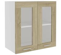 vidaXL Mobile Pensile con Vetro Rovere Sonoma 60x31x60 cm Multistrato