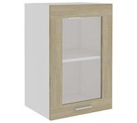 vidaXL Mobile Pensile con Vetro Rovere Sonoma 40x31x60 cm Multistrato