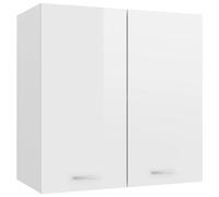 vidaXL Mobile Pensile “Lyon” Bianco Lucido 60x31x60 cm