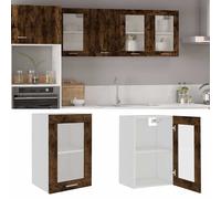 vidaXL Mobile Pensile “Lyon” Vetro Rovere Fumo 40x31x60 cm