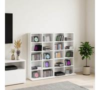 vidaXL Mobile per CD 2 pz Bianco 65 x 23,5 x 97,5 cm