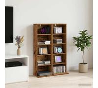 vidaXL Mobile per CD 2 pz Legno antico 33 x 23,5 x 97,5 cm