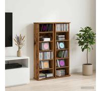 vidaXL Mobile per CD 2 pz Legno antico 60 x 17 x 92 cm