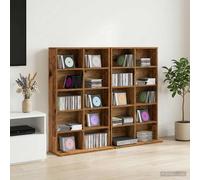 vidaXL Mobile per CD 2 pz Legno antico 65 x 23,5 x 97,5 cm