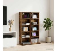 vidaXL Mobile per CD 2 pz Rovere Fumo 33 x 23,5 x 97,5 cm