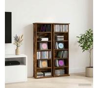 vidaXL Mobile per CD 2 pz Rovere Fumo 60 x 17 x 92 cm