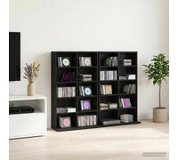 vidaXL Mobile per CD 2 pz Rovere Nero 65 x 23,5 x 97,5 cm