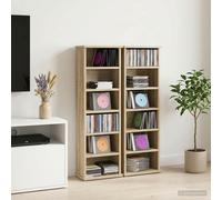 vidaXL Mobile per CD 2 pz Rovere Sonoma 60 x 17 x 92 cm