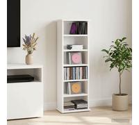 vidaXL Mobile per CD Bianco 32 x 17 x 92 cm Legno ingegnerizzato