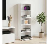 vidaXL Mobile per CD Bianco 33 x 23,5 x 97,5 cm Legno ingegnerizzato