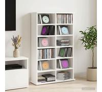 vidaXL Mobile CD in legno di ingegneria, 60 x 17 x 92 cm, colore: Bianco