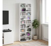 vidaXL Mobile per CD Bianco 65 x 23,5 x 175 cm Legno ingegnerizzato