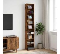 vidaXL Mobile per CD Legno antico 33 x 23,5 x 175 cm