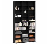 vidaXL CD Kast Zwart Eiken 101 x 23 x 177,5 cm Bewerkt hout
