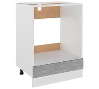 vidaXL Mobile per Forno Grigio Cemento 60x46x81,5 cm Legno Multistrato