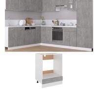 Armadio per Forno Grigio Cemento 60x46x81,5 cm in Truciolato