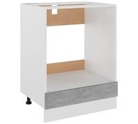 Armadio per Forno Grigio Cemento 60x46x81,5 cm in Truciolato