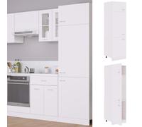 vidaXL Mobile per Frigo “Lyon” Bianco 60x57x207 cm Legno Multistrato