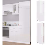 vidaXL Mobile per Frigo “Lyon” Bianco Lucido 60x57x207 cm