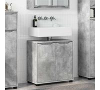 vidaXL Mobile per lavabo da bagno Grigio cemento 60 x 30 x 60 cm