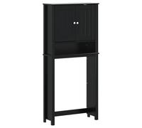 vidaXL Mobile per Lavatrice BERG Nero 76x27x164,5cm Legno Massello