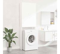 Mobile per lavatrice bianco 64x25,5x190 cm