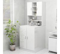 vidaXL Mobile per Lavatrice Bianco Lucido 70,5x25,5x90 cm