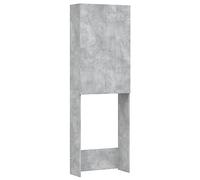 vidaXL Mobile per Lavatrice Grigio Cemento 64x25,5x190 cm