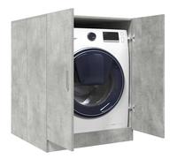 vidaXL Mobile per Lavatrice Grigio Cemento 70,5x71,5x91,5 cm, mobiletto per Lavatrice, Armadio per Lavanderia, armadietto per Lavanderia