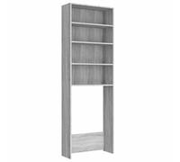 vidaXL Mobile per Lavatrice Grigio Sonoma 64x24x190 cm