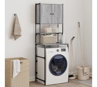 vidaXL Mobile per Lavatrice Grigio Sonoma 68x48,5x194 cm