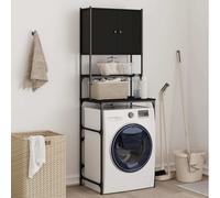 vidaXL Mobile per Lavatrice Nero 68x48,5x194 cm