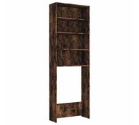 vidaXL Mobile per Lavatrice Rovere Fumo 64x24x190 cm