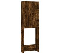 vidaXL Mobile per Lavatrice Rovere Fumo 64x25,5x190 cm