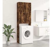 vidaXL Mobile per Lavatrice Rovere Fumo 64x25,5x190 cm