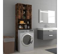 vidaXL Mobile per Lavatrice Rovere Fumo 64x25,5x190 cm