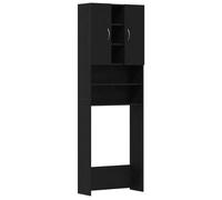 vidaXL - Mobile per Lavatrice Rovere Nero 64x25,5x190 cm