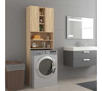 vidaXL Mobile per Lavatrice Rovere Sonoma 64x25,5x190 cm