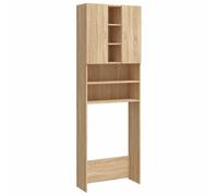 vidaXL Mobile per lavatrice Rovere Sonoma 64 x 25,5 x 190 cm